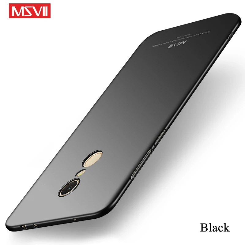 Black Чехол Msvii для Xiaomi Redmi 5 Plus, чехол, Тонкие Матовые чехлы, чехол для Xiaomi Redmi 5 Pro, чехол для Xiomi, чехол для Xiaomi Redmi5 5 Plus, чехол s - Цвет: Black