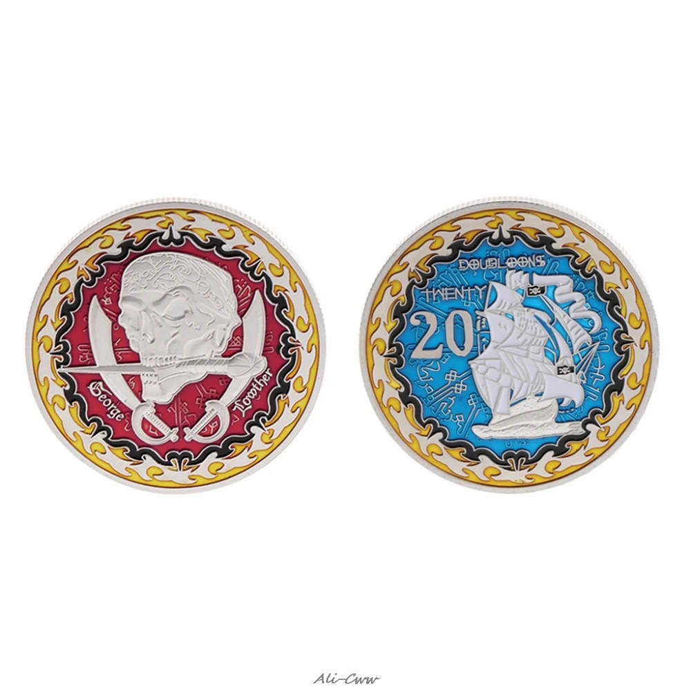 Памятная монета знаменитый пиратский Джордж искусственный сувенир | Дом и сад