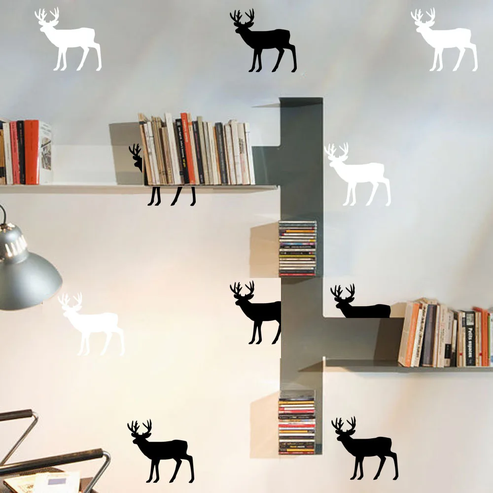 9 шт./компл. Настенная Наклейка в скандинавском стиле с изображением животных и
