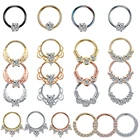 1 шт. 20 г медные серьги для носа, украшение для пирсинга, перегородка ухо, траг, спиральный для хряща, пирсинг, кольцо-обруч, ювелирные изделия для тела