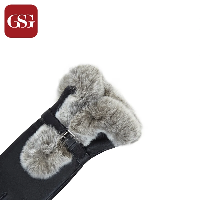 GSG акция роскошные женские перчатки из овчины короткие натуральной кожи с