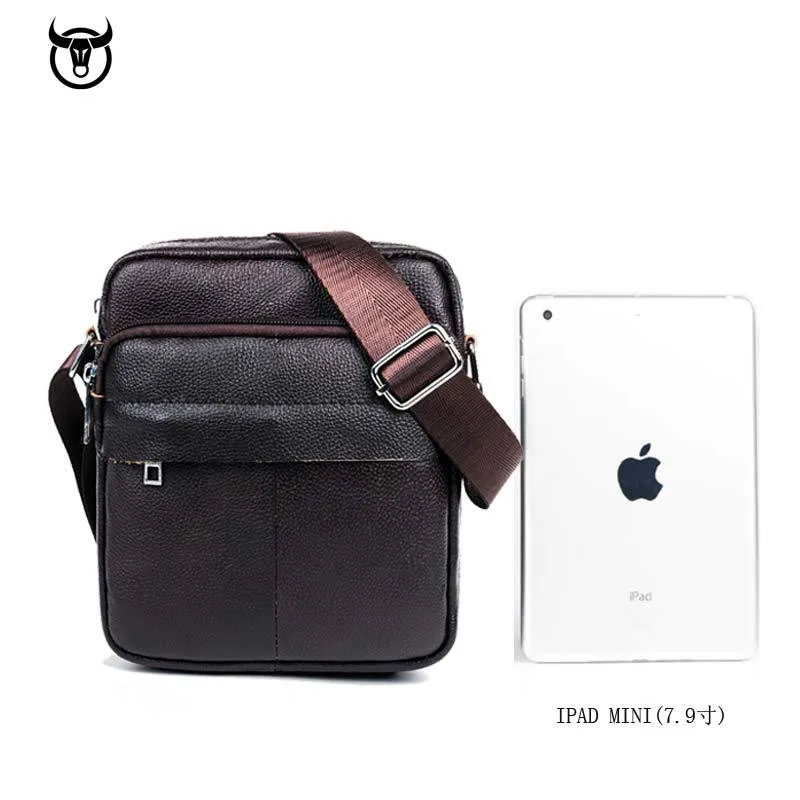 

BULLCAPTAIN Fashion Genuine Leather Shoulder bags men business Crossbody Bags mini Brand casual Male messenger Bag