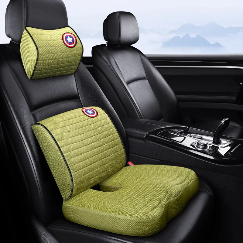 marvel cartoon captain america lumbar support waist cushion soft memory foam seat pillows for chairs in car office relieve pain |