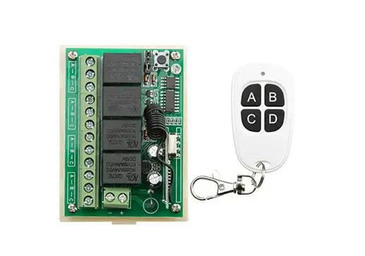 DC12V 4CH 10A RF беспроводной переключатель системы дистанционного управления teleswitch