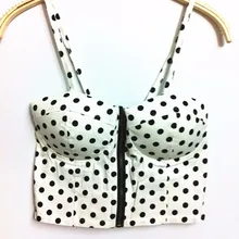 Dot Flora синие черные Топики бюстгальтеры бюстье укороченные топы