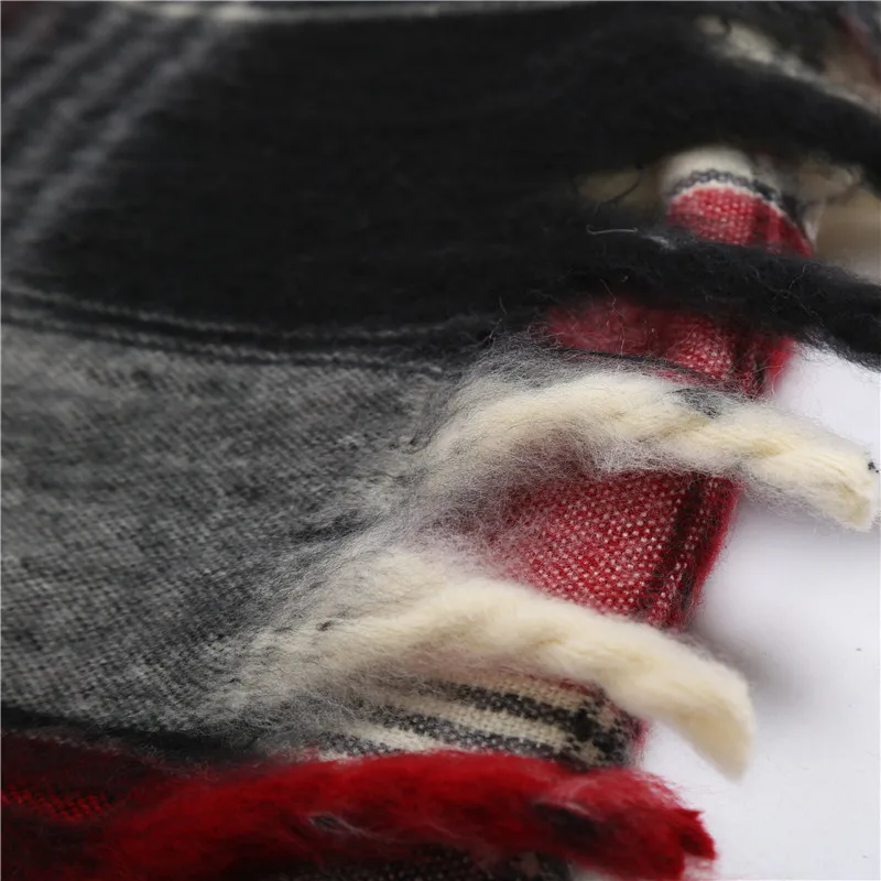 2017 Осень и зима новый клетчатый шарф для женщин Модный теплый длинный лоскутный