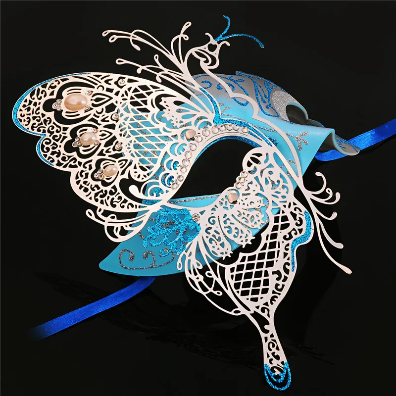 Красивая вечерние ческая Праздничная маска FunPa полые бабочки лазерная вырезка