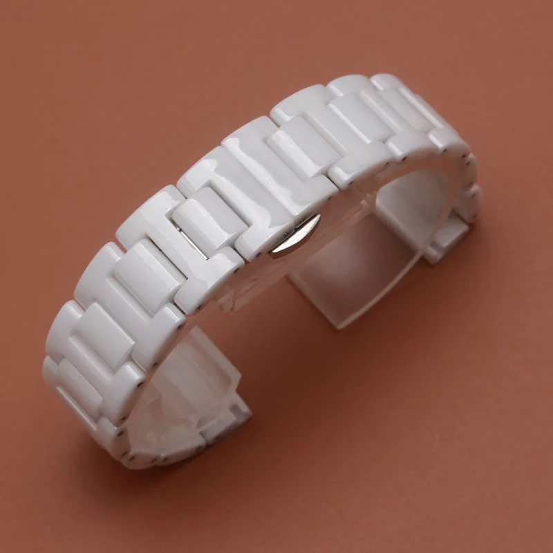 

Ceramic Watchbands 14mm 18mm 20mm 22mm for Samsung Gear S2 S3 Classic Frontier Butterfly Buckle Strap Wrist Belt Bracelet quick