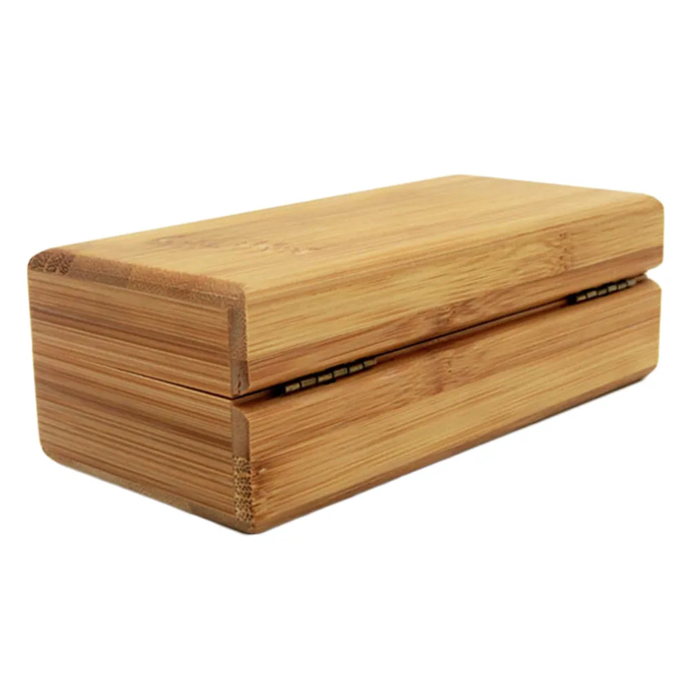 Прямоугольные солнцезащитные очки ручной работы с натуральным бамбуковым