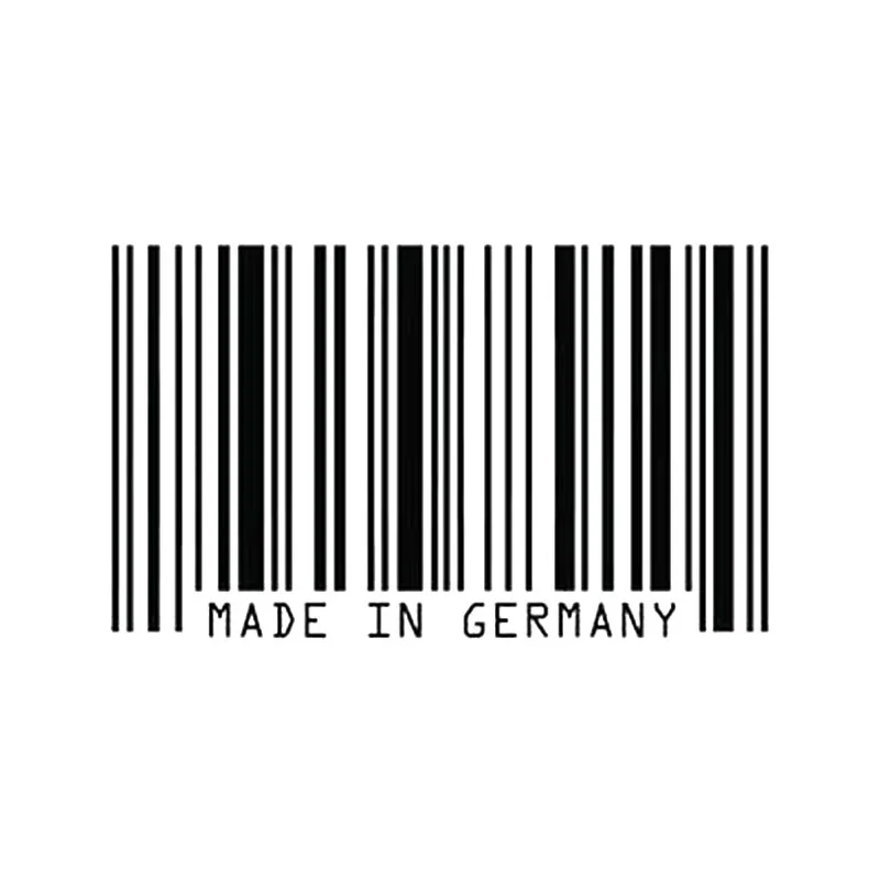 

20cm*11.9cm MADE IN GERMANY Bar Code Fashion Vinyl Car-styling Decals Car Sticker S6-3777