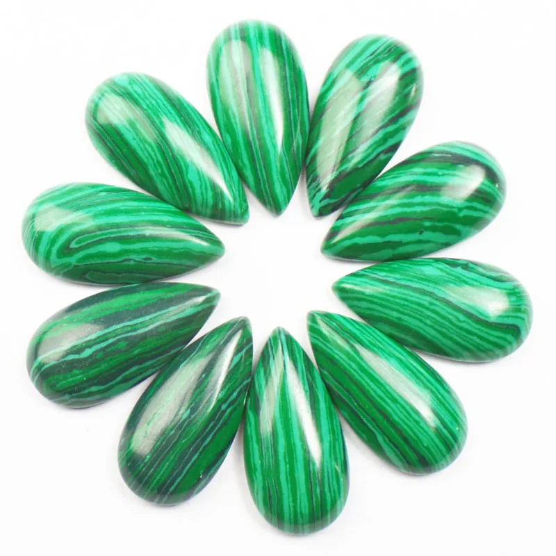 (10 шт./лот) оптовая продажа высокого качества Малахитовый Овальный Кабошон для