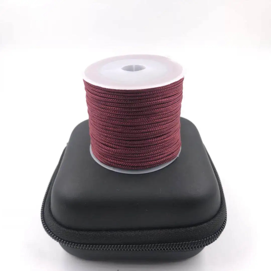 Wine red 35 ярдов/23 Цвета 2 мм китайский узловой шнур ручной вязки Веревка DIY бусины на шнурке пакетный браслет швейная нить декоративная линия - Цвет: Wine red