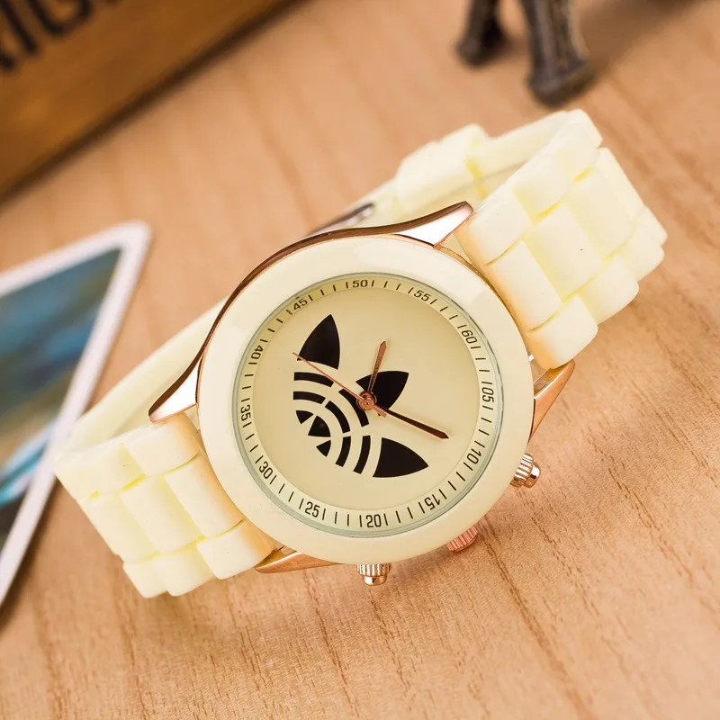 

reloj hombre2019 New quartz wrist watch Fashion Leaf grass sports Brand watch women men jelly silicone watch zegarki meskie