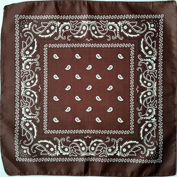 Coffee bandana Унисекс хип хоп черная бандана модный головной убор, резинка для волос шейный шарф повязка на запястье квадратные шарфы принт платок высокого качества - Цвет: Coffee bandana