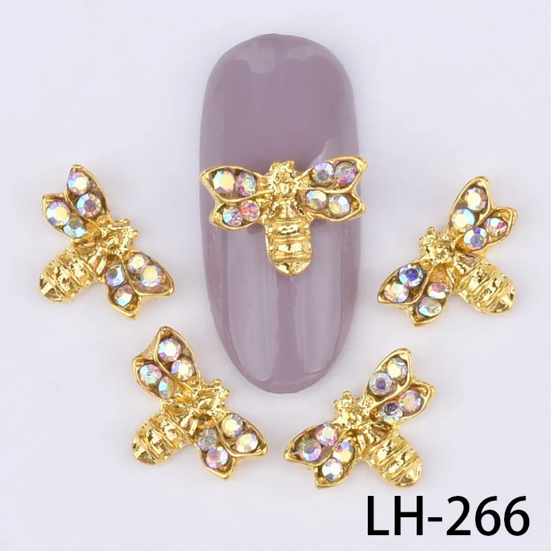 LH-266 10 шт. 3d-украшения для ногтей DIY блестящие стразы животные собака голова пчела паук сова украшение для ногтей в виде бабочки аксессуары LH262-273 - Цвет: LH-266