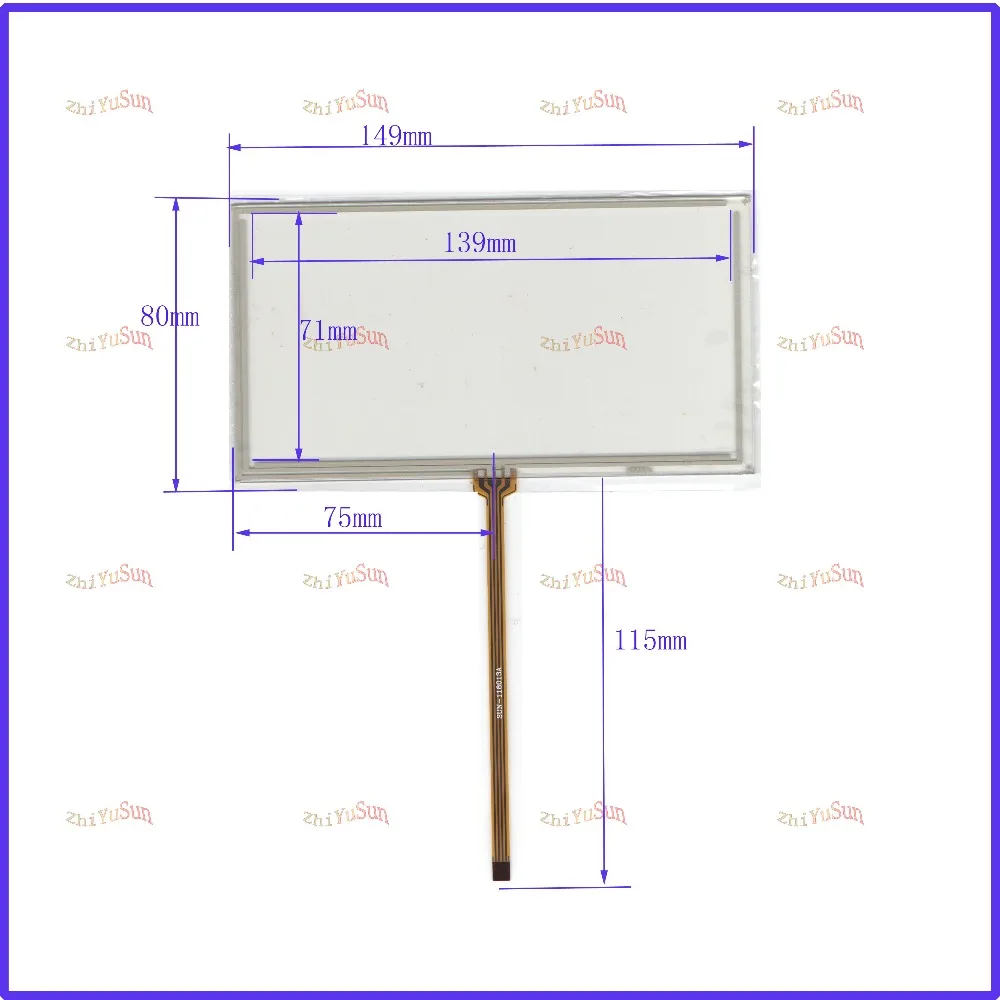 

ZhiYuSun 149*80 NEW 6 inch 149mm*80mm 4 wire Universal LCD Touch Screen Panel Digitizer CAR GPS