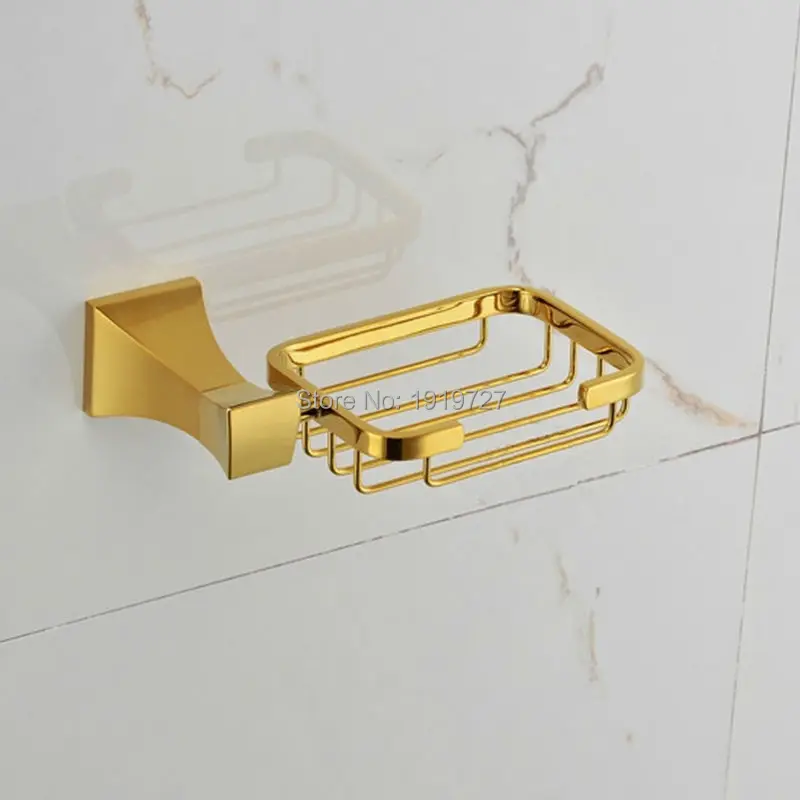 Европейский медный Золотой держатель для мыла аксессуары ванной комнаты золотой