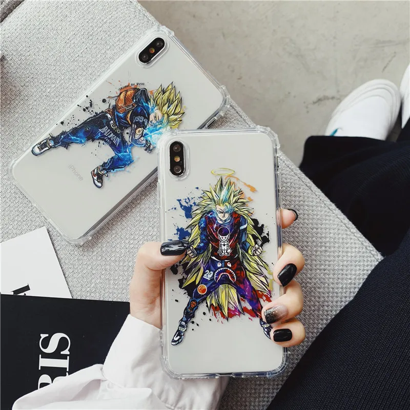 Чехол Dragon Ball Super Son Goku для Coque iPhone 8 7 6 6s Plus Xs Max XR X чехол из прозрачного силикона