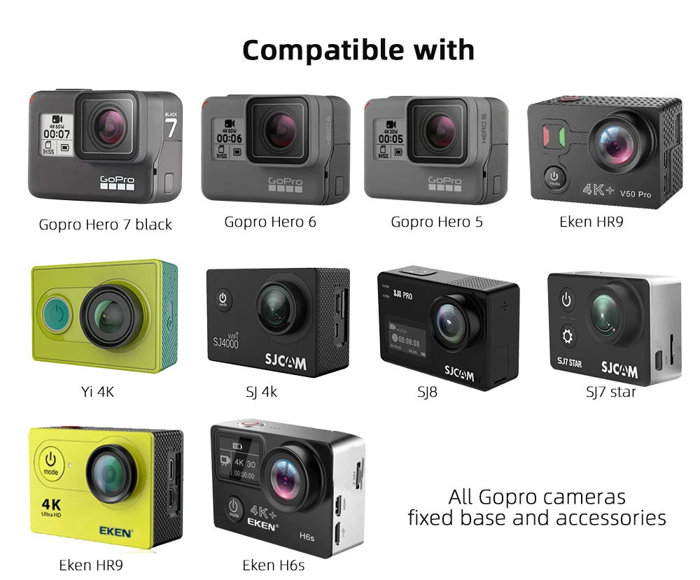 Футляр для хранения аксессуаров Gopro Hero 8 7 6 Mini EVA защитный футляр GoPro 5 черный
