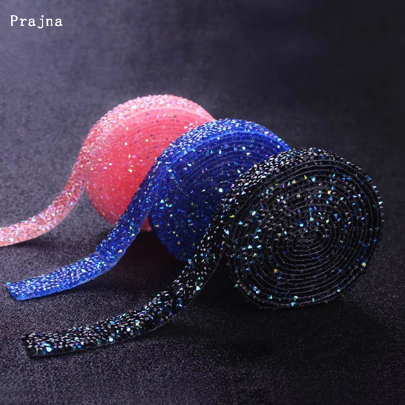 Праджня гладильная орнамент из кристаллов Стразы Лента Горячая фиксация с