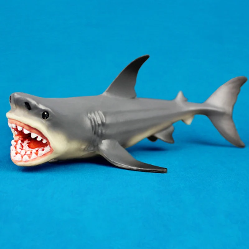 18*10 см серый Megalodon доисторическая Акула океан образование животное фигурка