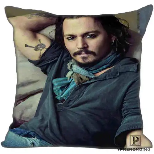 Pillowcase Best Custom Johnny-Depp(1) Наволочка на подушку, спальня домашний квадратный наволочка на молнии(одна сторона)#190404-01-105 - Цвет: Pillowcase