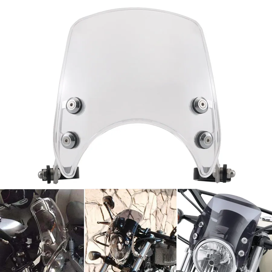 Регулируемый Компактный ветрозащитный экран для мотоцикла подходит Harley 04 Up Sportster