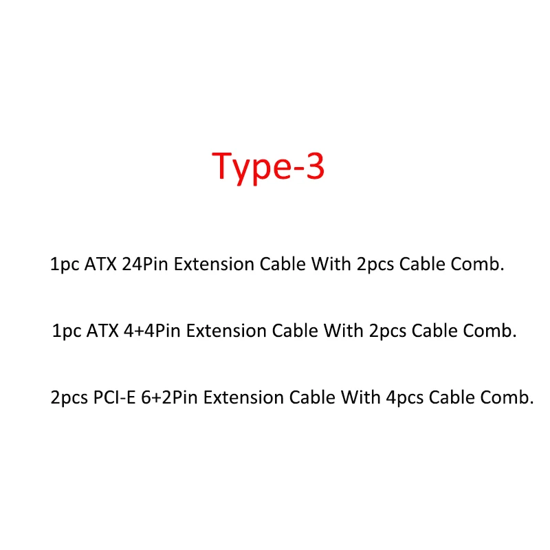 Основные удлинитель Kit-материнская плата ATX 24Pin/4 + 4Pin PCI-E 6 2Pin/6Pin Мощность с 2 шт.