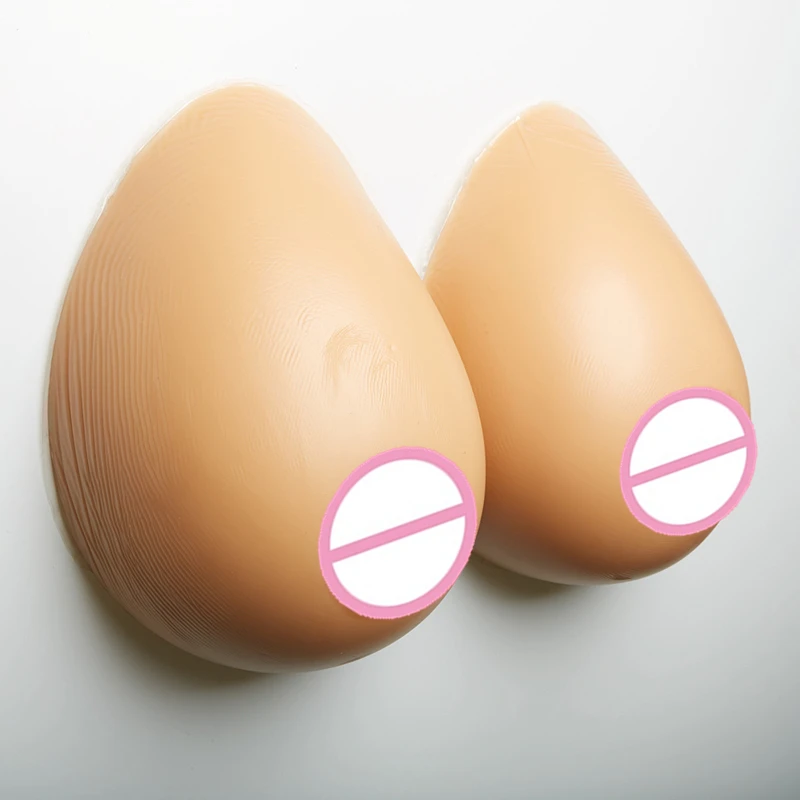 2800g/pair Full Breast Enhance Milk Realistic Forms Adhesive Fake Boobs Silicone Crossdresser |