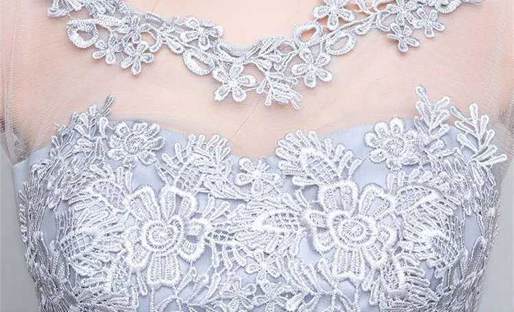 Vestido de festa/Новинка; кружевные платья подружки невесты цвета шампань; короткое платье без рукавов с цветочной вышивкой; дешевый Выпускной вечернее платье; платье до 50