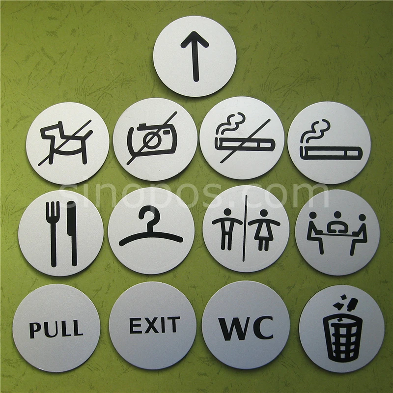 Самоклеющаяся стальная вывеска без домашних животных 83 мм алюминиевые