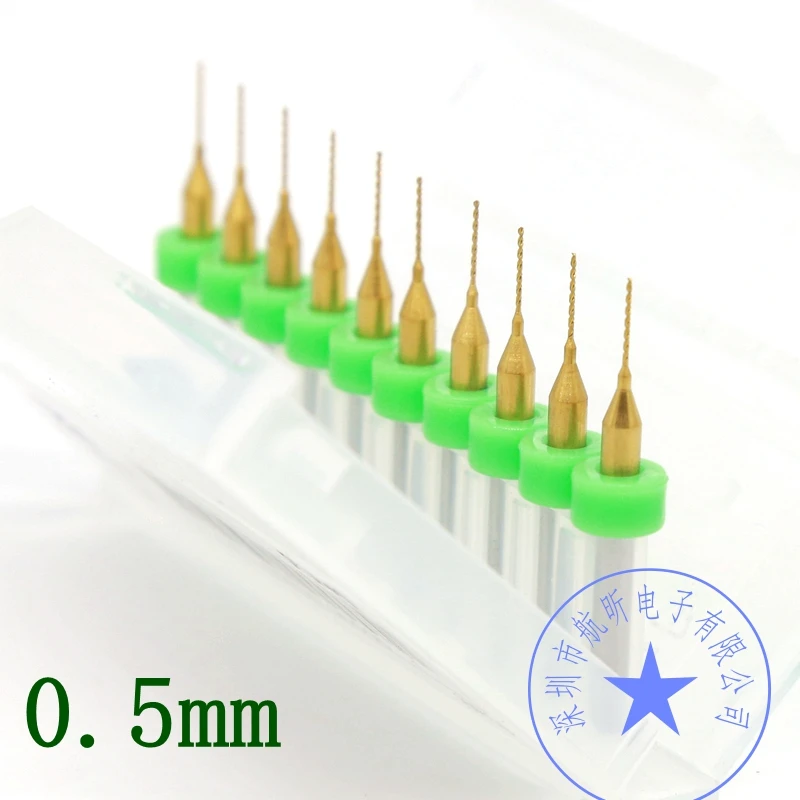 Набор бит PCB с титановым покрытием 0 5 мм твердосплавные бруски для резки металла