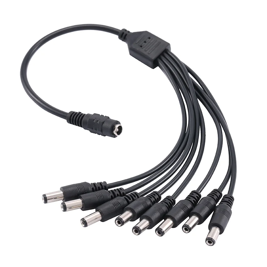 8-полосный Кабель-адаптер с разъемом питания постоянного тока 1 гнездовой-8