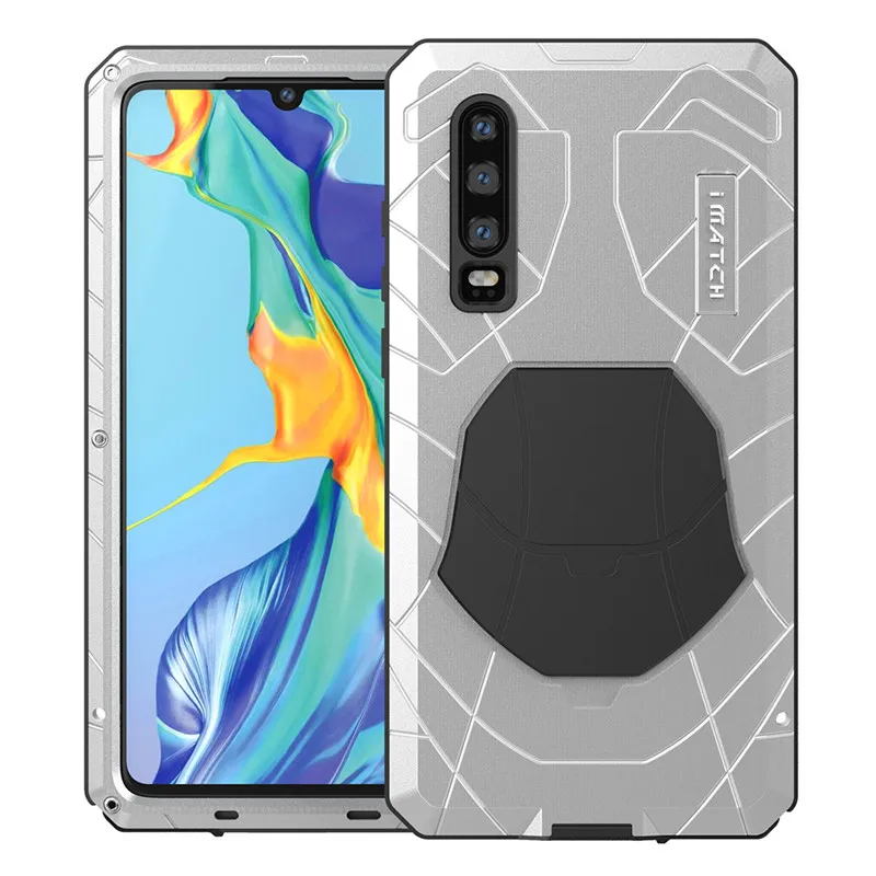 Для huawei P30 P30 Pro Чехол для телефона усиленная защита Броня металлический чехол Крышка Анти-осень алюминий полный защитный кожух - Цвет: sliver