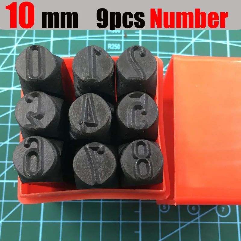 10mm Number Кожаное буквенно-цифровое уплотнение инструмент для работы седло инструмент для изготовления гравировки Кожа ремесло штамп штамповка твердого металла инструмент для печати - Цвет: 10mm Number