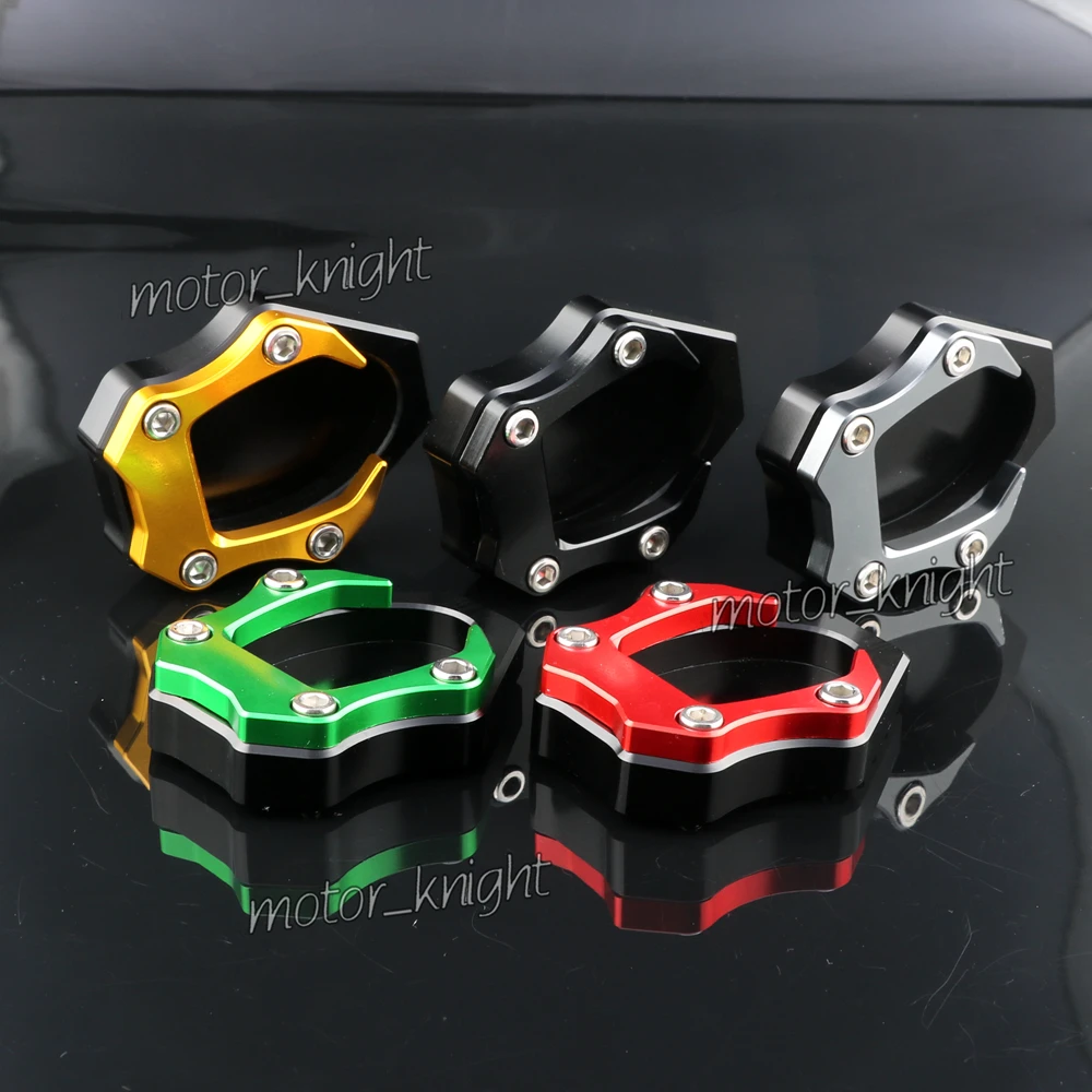 

Motorcycle Side Stand Pad Plate Kickstand Enlarger Support Extension for Kawasaki Ninja400 Ninja 400 Ninja250 2018 2019