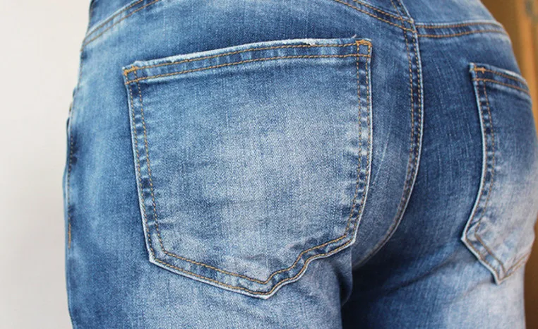 

Women Distressed Jeans Denim Pants Butt Life Push Up jean Stretch Womens Bleach Ripped Female Fashion Jeans ouc3147