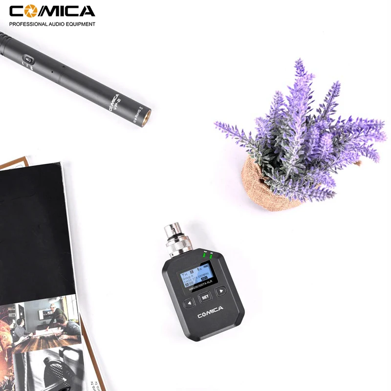 Comica XLR UHF 96-канальный беспроводной подключаемый передатчик для CVM-WM300/CVM-WM200