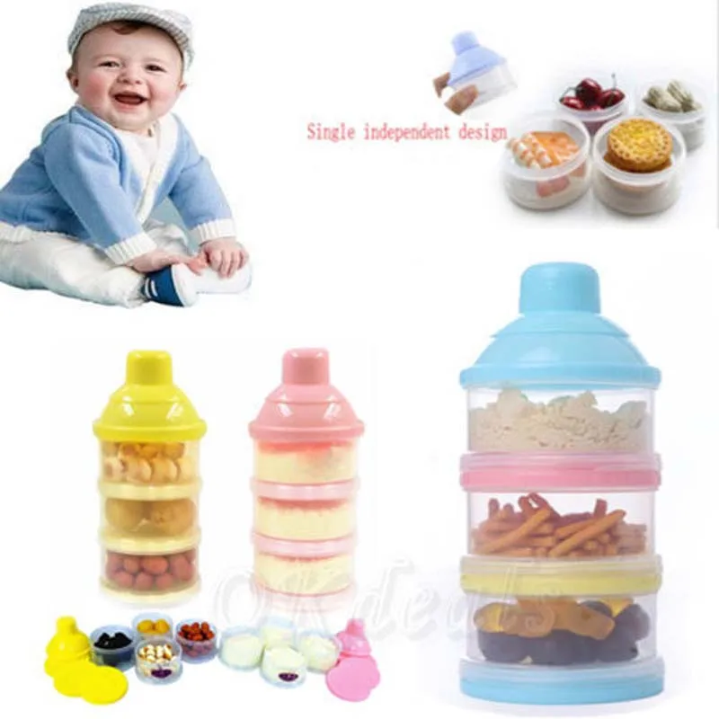 Новый портативный для малышей молоко порошок чаша Еда бутылки контейнера 3