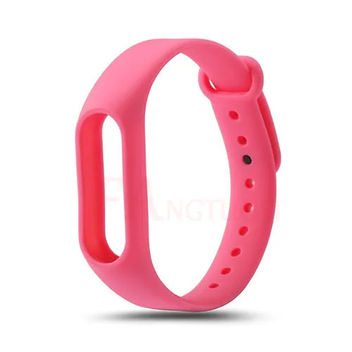 Розовый FANGTUOSI ремешок для Xiaomi mi band 2 Силиконовый цветной умный браслет Сменные аксессуары ремешок mi band 2 ремешок 1 шт - Цвет: Розовый