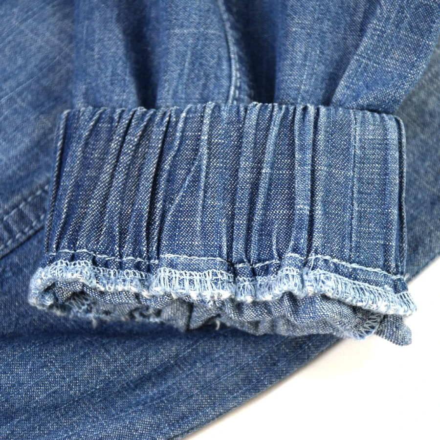 2018 джинсовые штаны-шаровары для маленьких девочек Детские карманы брюк с