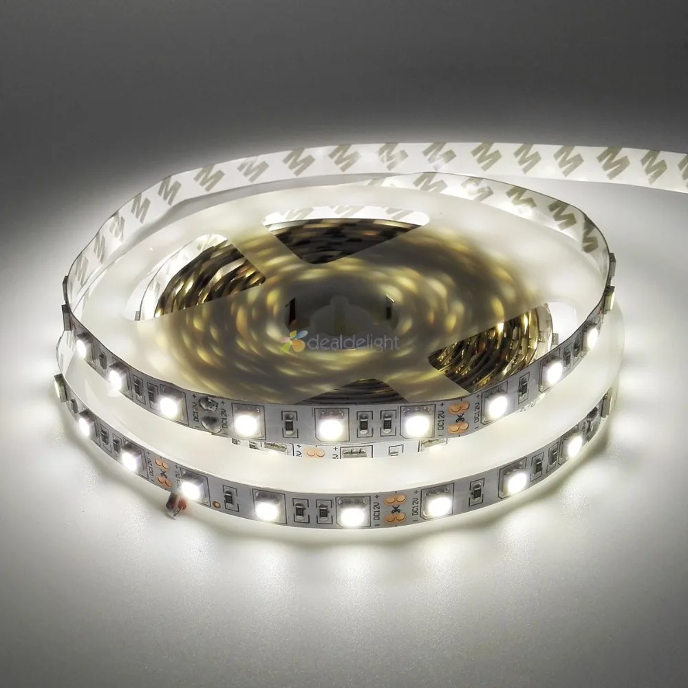 5 м 300 светодиодный s 5050 SMD натуральный белый 4000 4500k Светодиодная лента 60