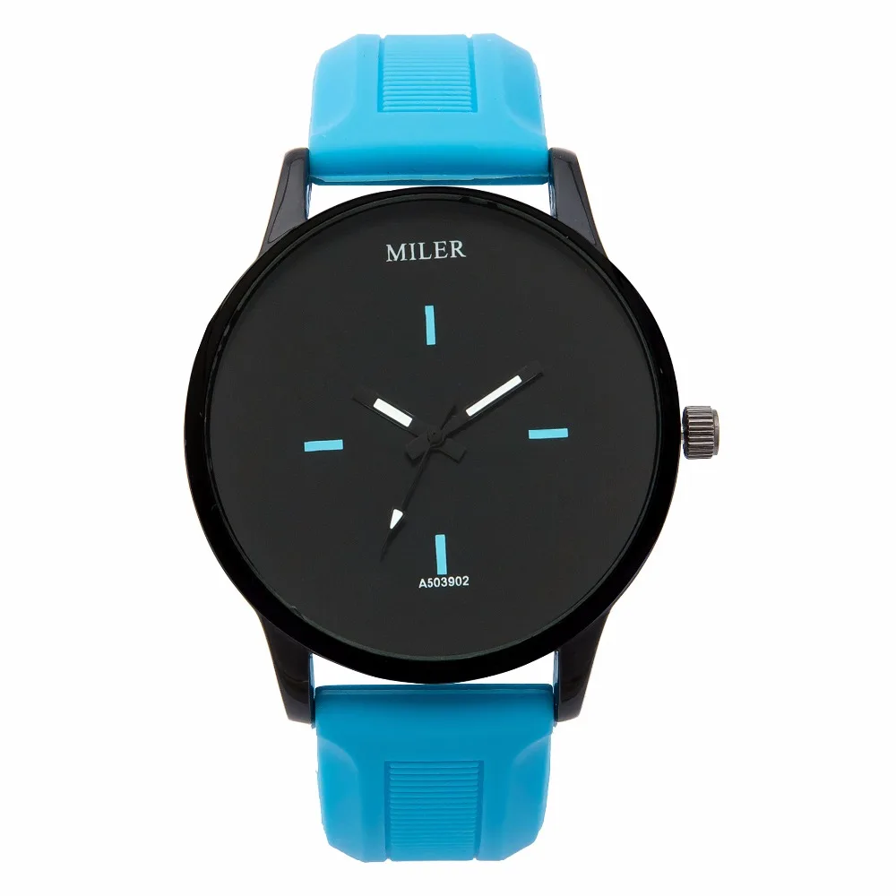 Часы женские/мужские кварцевые с силиконовым ремешком карамельных цветов|clock