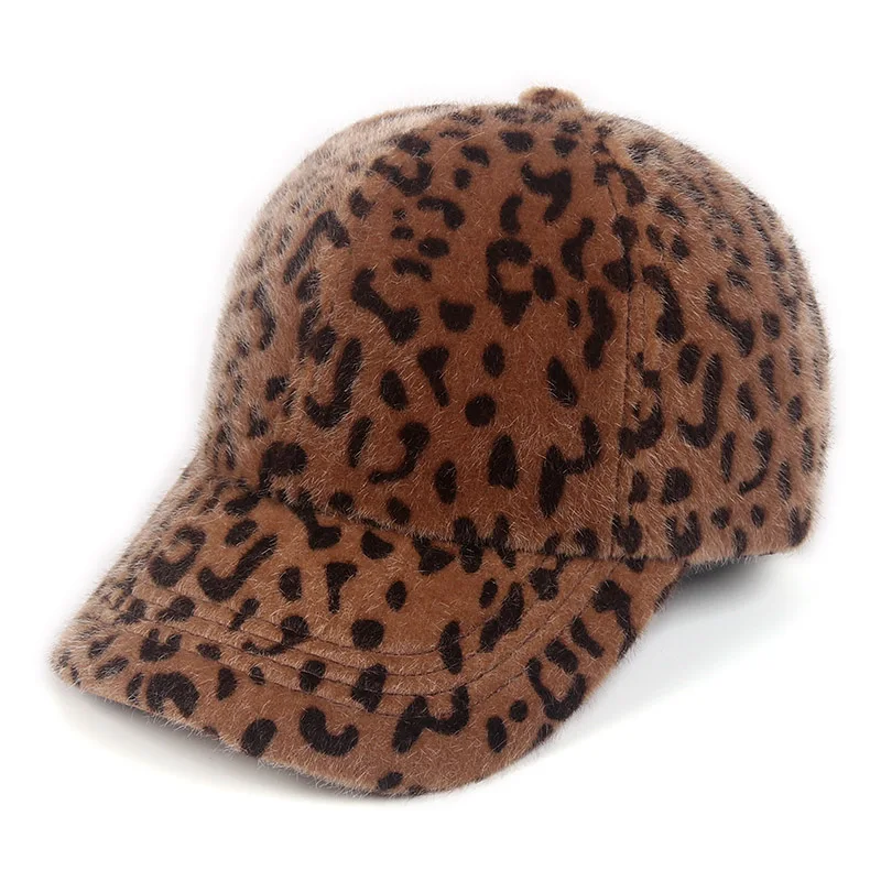 New Arrival Winter Baseball Cap Women Leopard print Wool Parent-child Caps child Snapback kids hat hip hop