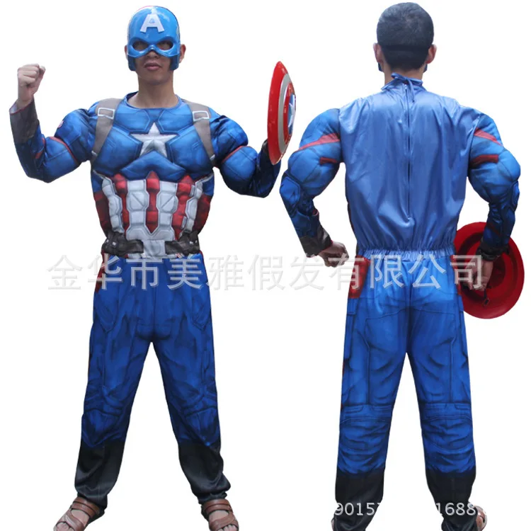 Хеллоуин костюм супергерой Человек-паук Мышцы Супермен костюмы для взрослых