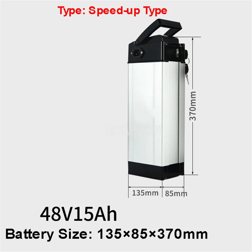 48V15AH Speed-upType 48 В литиевая батарея для электровелосипеда, подходит менее 400 Вт, аккумулятор для электровелосипеда, алюминиевый корпус 12AH/15AH/20AH/25AH - Цвет: 48V15AH Speed-upType