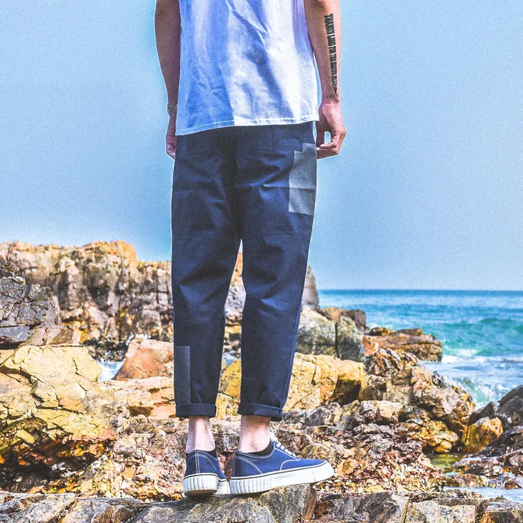 2017 весна/лето прилив бренд мужской случайные штаны тонкий девять футов |