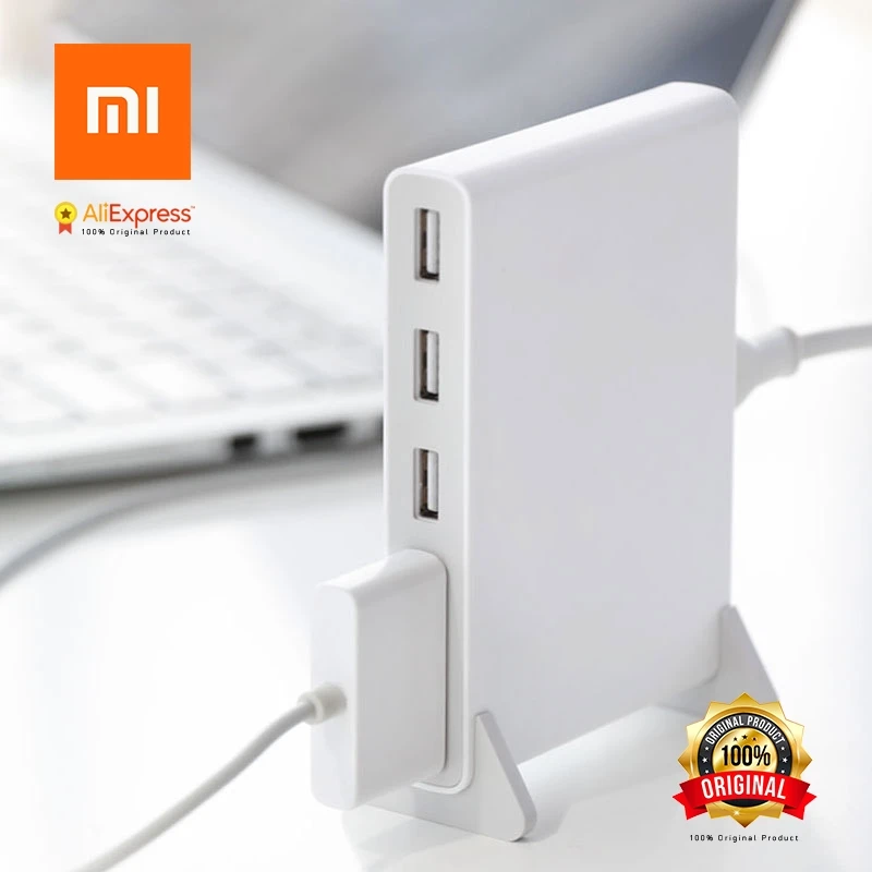 Xiaomi зарядная станция multi порт 5 гнездо USB адаптер QC2.0 быстрой зарядки кабель
