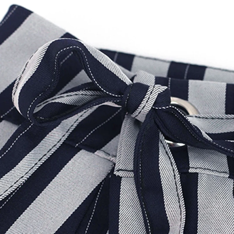 Женское платье в полоску из 2 частей со шнуровкой и буквенным принтом с высокой