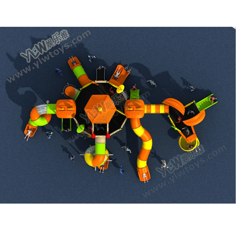 2017 большая развлекательная пластиковая уличная игровая площадка горка с CE/TUV